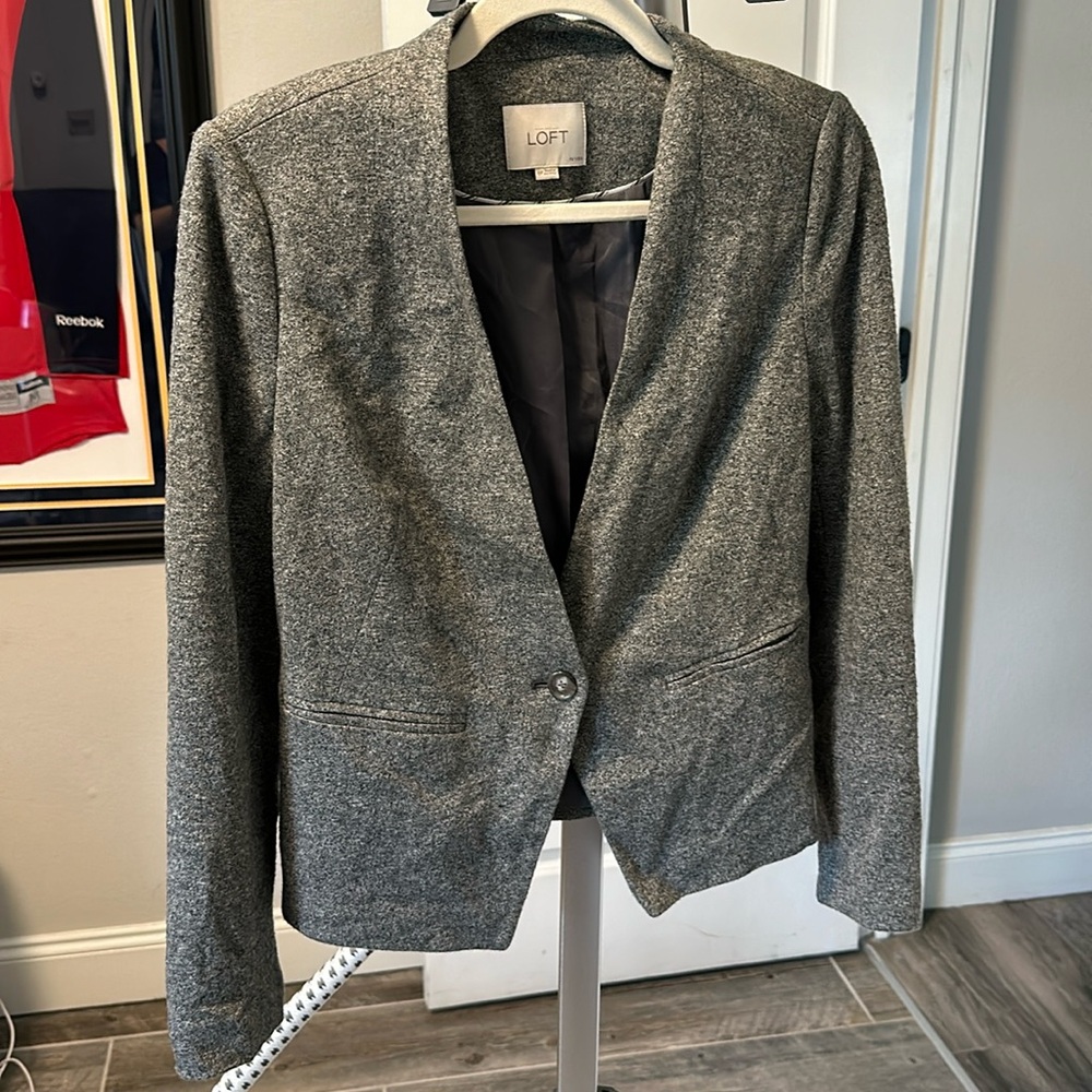 Loft blazer in gray - 6 petite